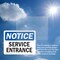 Signmission Service Entrance OSHA Notice Sign, Plastic, 10in W x 7in L, 2PK OS-2PACK-NS-P-710-L-18293 - alternate 5
